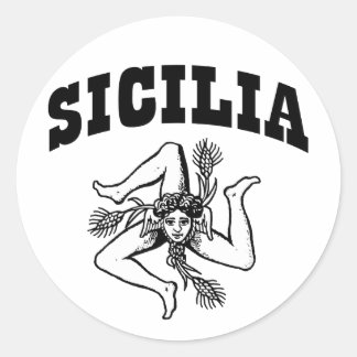 Pegatina Redonda Sicilia