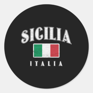 Pegatina Redonda Sicilia Italia Italia Italia Sicilia