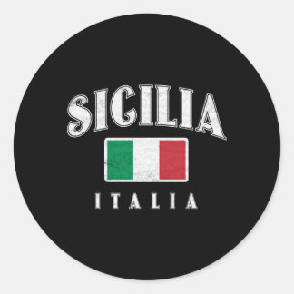 Pegatina Redonda Sicilia Italia Italia Italia Sicilia