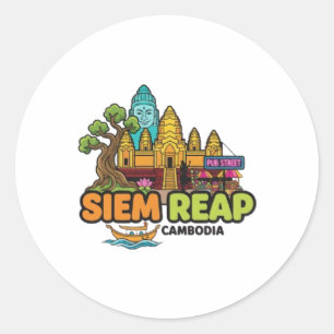 PEGATINA REDONDA SIEM REAP
