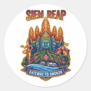 PEGATINA REDONDA SIEM REAP