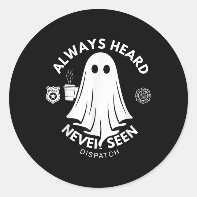 Pegatina Redonda Siempre Escuchado No Ver Envío Especial 911 Dispa (Anverso)