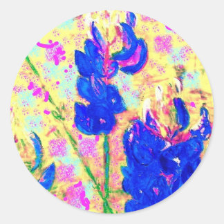Pegatina Redonda siempre flores, siempre