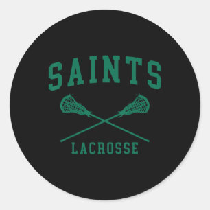 Pegatina Redonda Siena College Saints Lacrosse Throwback Retro Cros
