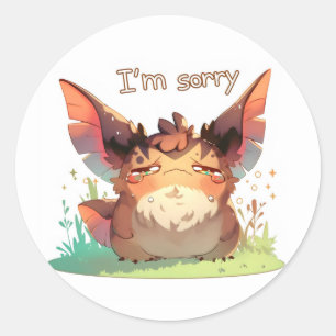 Pegatina Redonda Siento la Bestia Fantasía