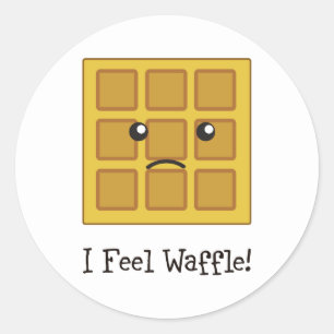 Pegatina Redonda ¡Siento Waffle!