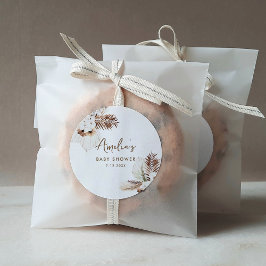 Pegatina Redonda SIERRA Bohemian Baby Shower