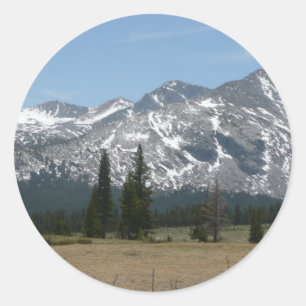 Pegatina Redonda Sierra Nevada I de Yosemite