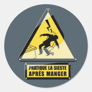 Pegatina Redonda Sieste