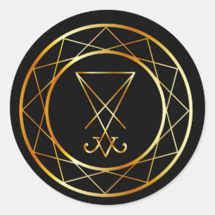 Pegatina Redonda Sigil de Lucifer