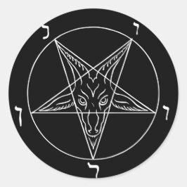 Pegatina Redonda Sigil of Baphomet