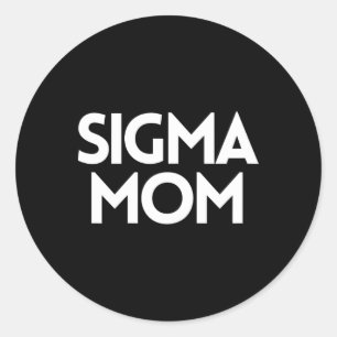 Pegatina Redonda Sigma Mom Funny Día de la Madre Mom Humor - Mom Li