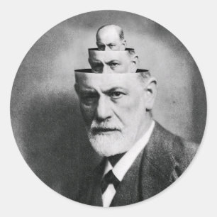 Pegatina Redonda Sigmund Freud