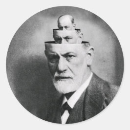 Pegatina Redonda Sigmund Freud