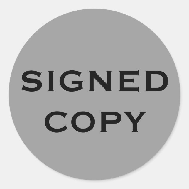 PEGATINA REDONDA SIGNEDCOPIA (Anverso)