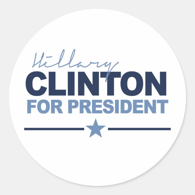 Pegatina Redonda SIGNERICA DE CLINTON 2016 -.png (Anverso)