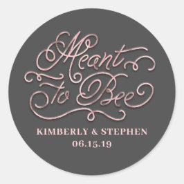 Pegatina Redonda Significado Para Ser Boda Rosa De Oro