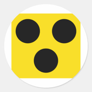 Pegatina Redonda signo ciego