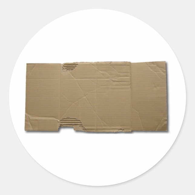 Pegatina Redonda Signo de cartón DIY (Anverso)