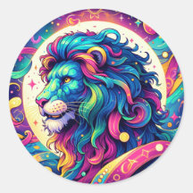 Signo de horóscopo Leo | Arte de león colorido