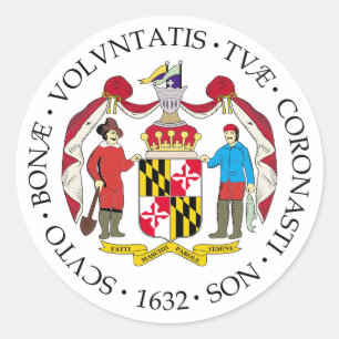 Pegatina Redonda Signo de Maryland