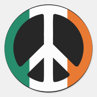 Pegatina Redonda Signo de paz de Irlanda