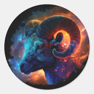 Pegatina Redonda Signo estrella auríaca Aries - Sin texto - Pegatin
