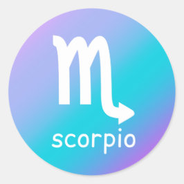 Pegatina Redonda Signo estrella de escorpio zodiaco signo astrologí