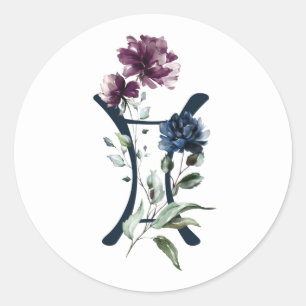 Pegatina Redonda Signo estrella zodiaco gemini