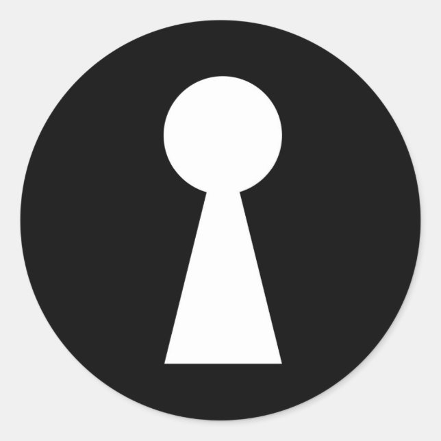 Pegatina Redonda signo indiscreto secreto del símbolo del agujero d (Anverso)