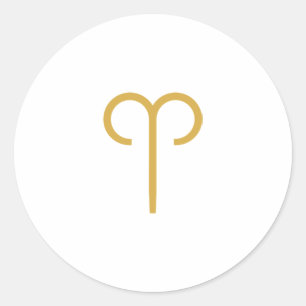 Pegatina Redonda Signo zodiacal Aries