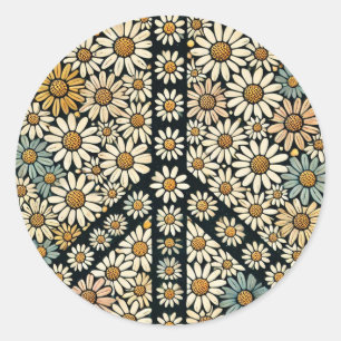 Pegatina Redonda Signos de paz