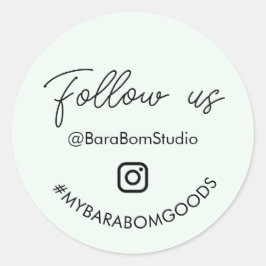 Pegatina Redonda Síguenos en Instagram Package Sticker