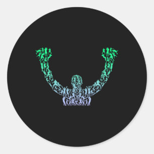 Pegatina Redonda Silhouette Boxer Shirt Boxer Shirt Mens Boxin