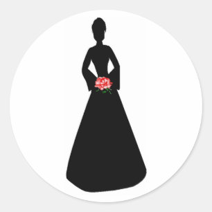 Pegatina Redonda Silhouette Bridal