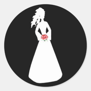 Pegatina Redonda Silhouette II Bridal
