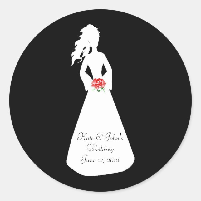 Pegatina Redonda Silhouette II Bridal (Anverso)