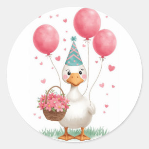 Pegatina redonda Silly Goose