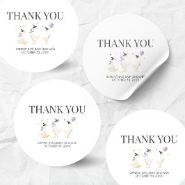 Pegatina Redonda Silly Goose Baby Shower