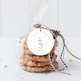 Pegatina Redonda Silly Goose Baby Shower Label Circle Sticker