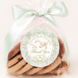 Pegatina Redonda Silly Goose Sage Gender Neutral Thank you