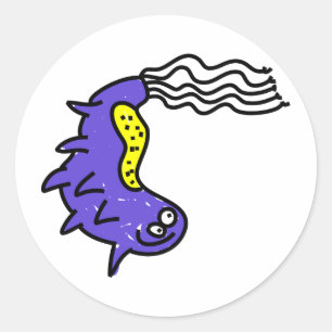 Pegatina Redonda Silly Personalizado Germ