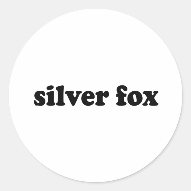 PEGATINA REDONDA SILVER FOX (Anverso)