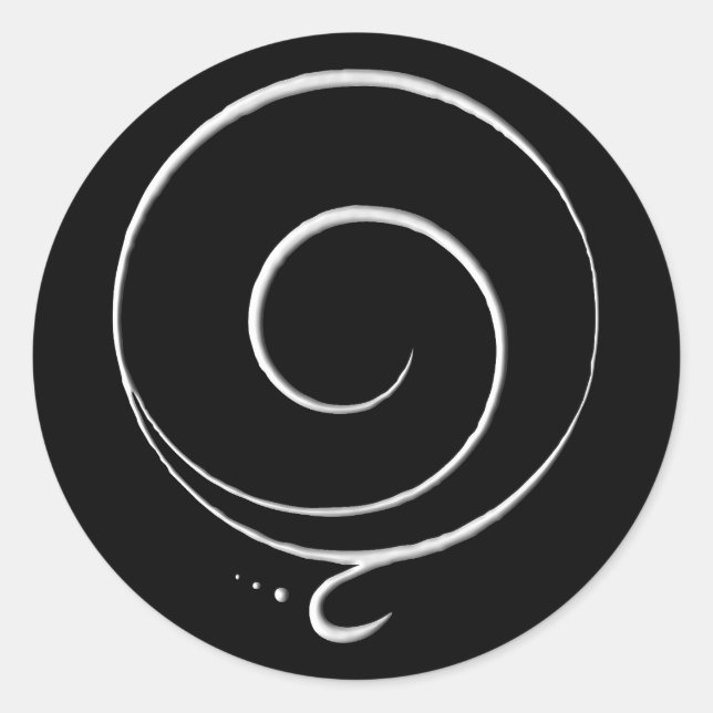 Pegatina Redonda Silver Gratitude  (Anverso)