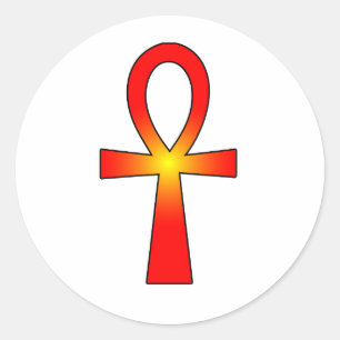 Pegatina Redonda Símbolo Ankh:
