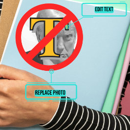 Pegatina Redonda Símbolo antiTrump