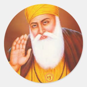 Pegatina Redonda Símbolo/arte sikh