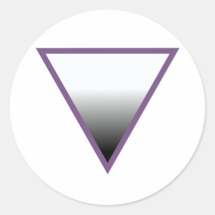 Pegatina Redonda Símbolo asexual