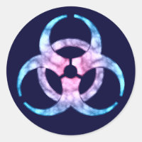 Símbolo azul de riesgo biológico