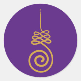 Pegatina Redonda Símbolo budista unaloma